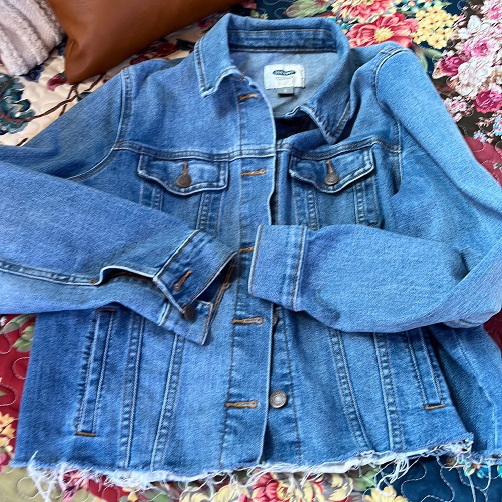 Old Navy Jean Jacket Boho Frayed